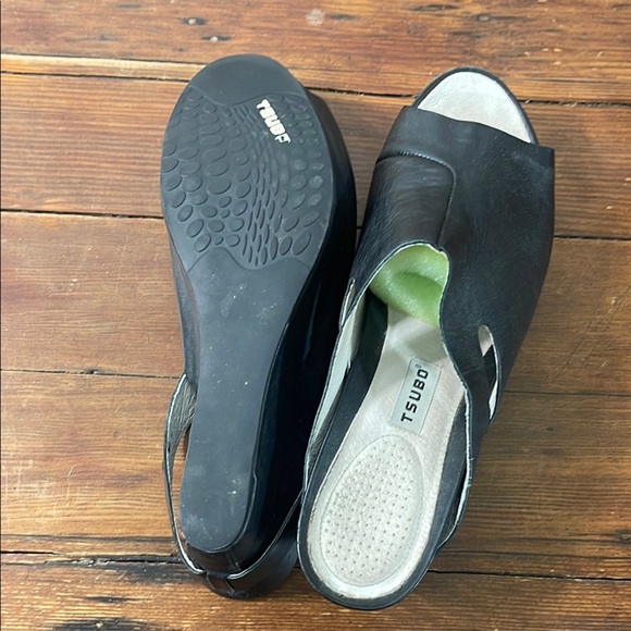 Tsubo Black Leather Mules - Picture 4 of 5